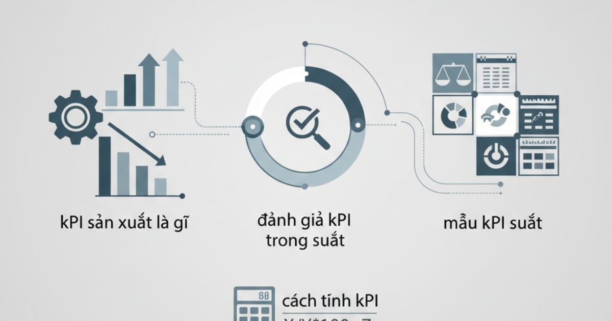 kpi sản xuất là gì, đánh giá kpi trong sản xuất, mẫu kpi sản xuất, cách tính kpi sản xuất