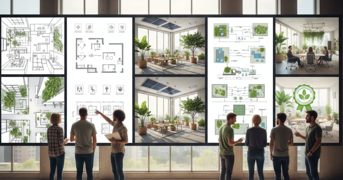Quy trình thiết kế không gian theo tiêu chuẩn văn phòng xanh Quy trình thiết kế không gian theo tiêu chuẩn văn phòng xanh