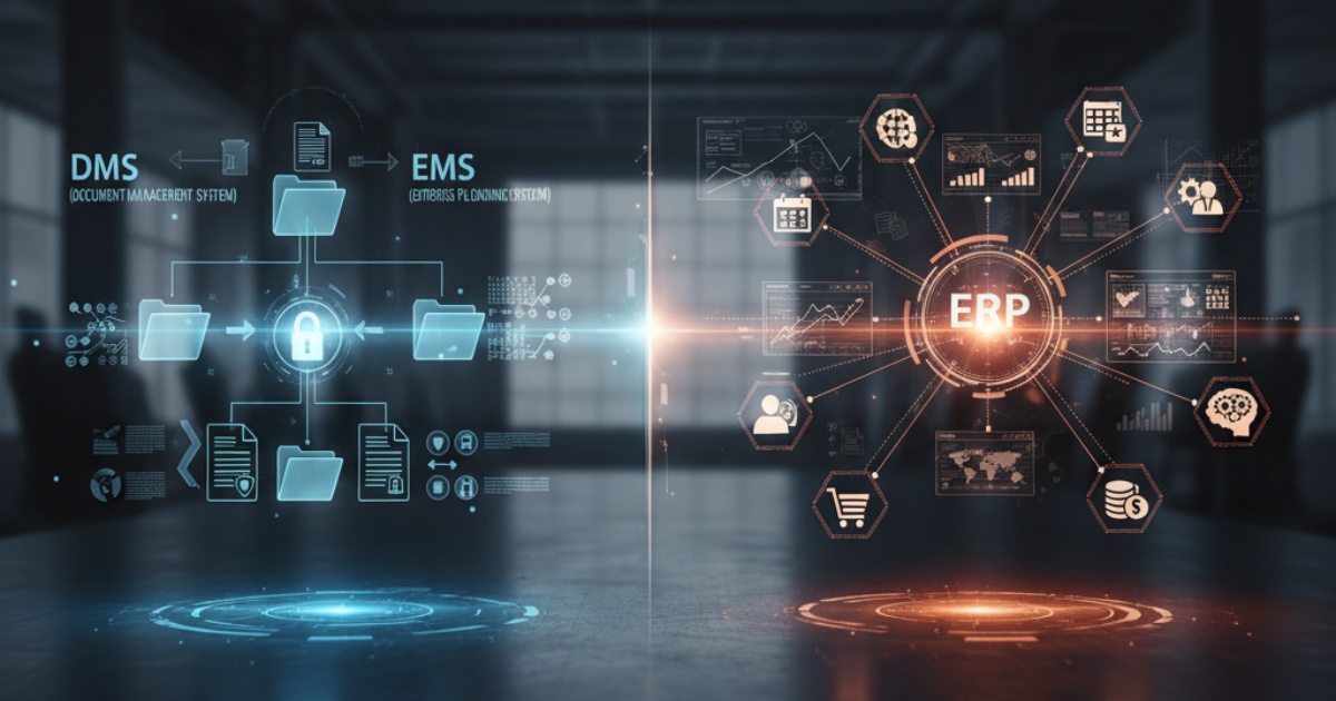 Sự khác biệt giữa giải pháp DMS và phần mềm ERP